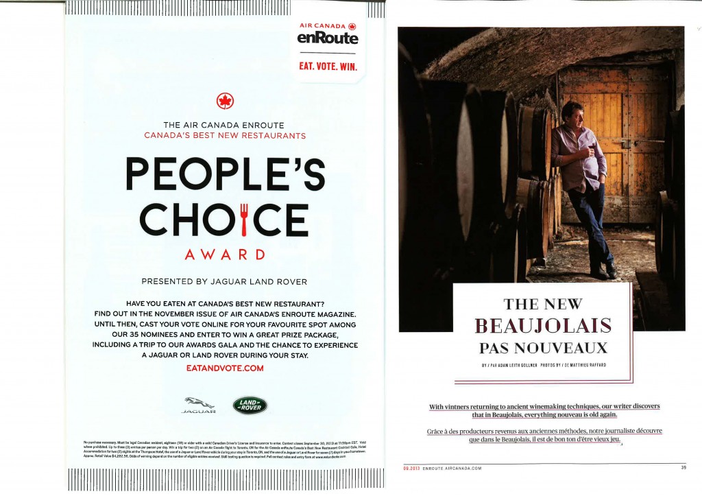 Page 1 de l’article, Air Canada enRoute