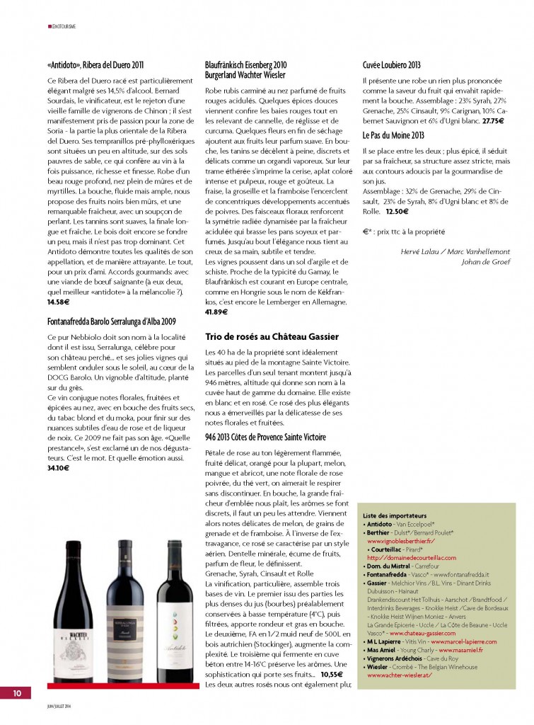 Page 2 de l’article, In Vino Veritas